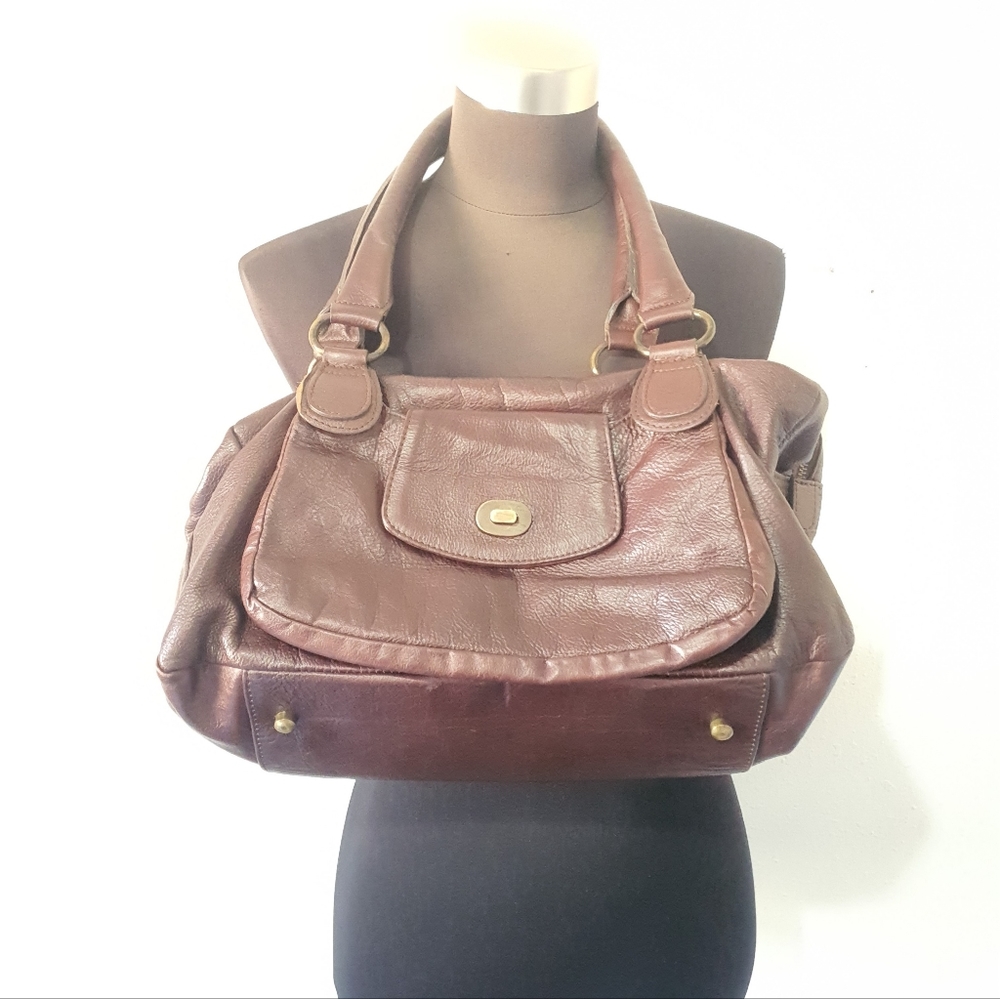 Ciento Volando Leather Satchel Purse